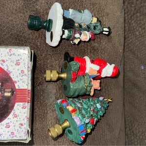 Christmas lamp finials set of 3